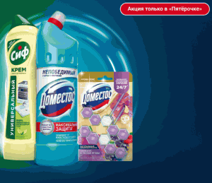 Domestos, Cif и Пятерочка
