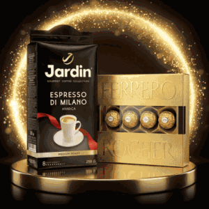 5 (1) Акция Jardin, Ferrero Rocher,Raffaello, Магнит «Выигрывайте со вкусом!»