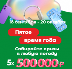 Акция Пятерочка «Пятое время года»