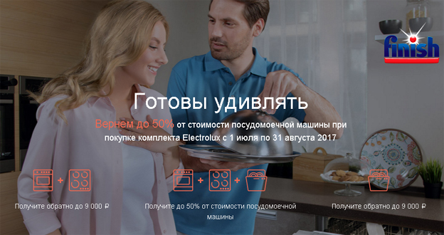 Акция Electrolux – Готовы удивлять! Электролюкс возвращает деньги!