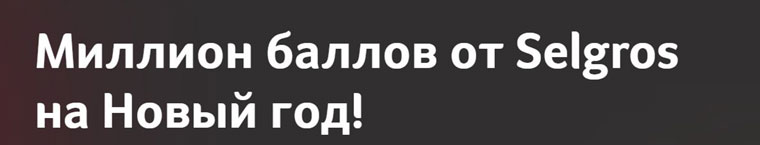 Selgros: Акция Щедрый Новый год от Зельгрос.